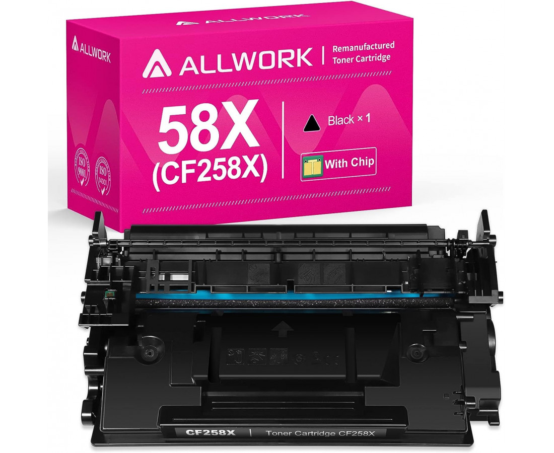 HP 58X CF258X Compatible Toner Cartridge 1 Pack with Chip