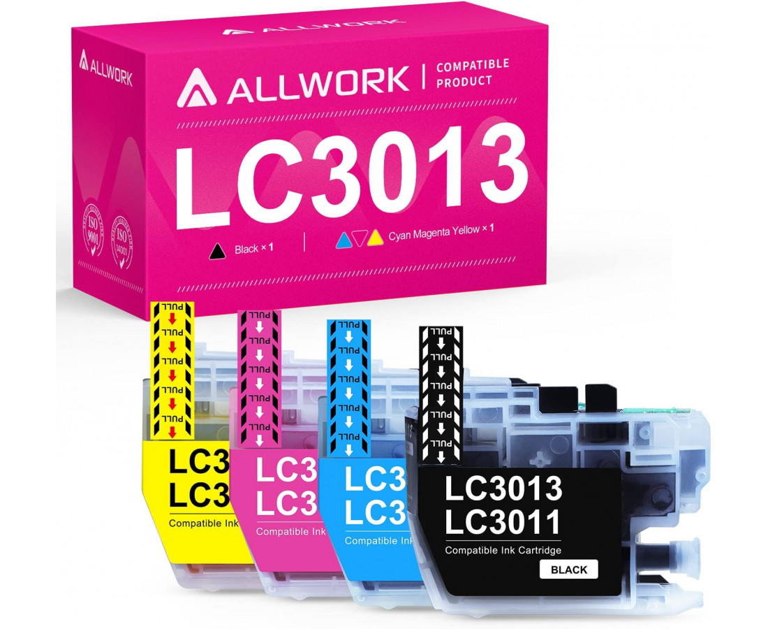 Brother LC3013 Compatible Ink Cartridges 4 Pack